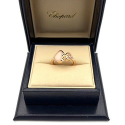 CHOPARD "Happy Hearts" Toi & Moi Ring in rose gold, Opal, and Diamond