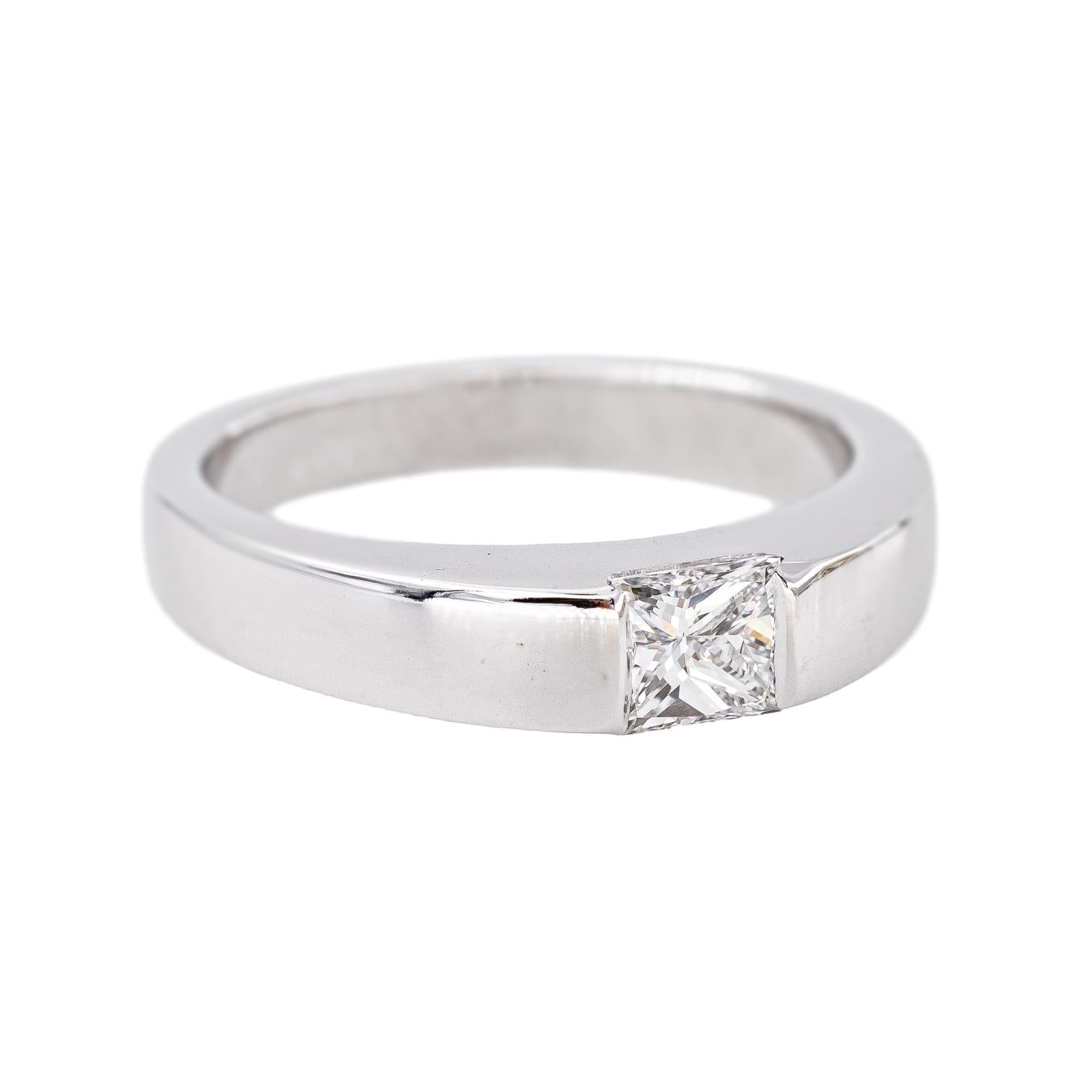 Cartier Tank Ring in White gold with Diamonds