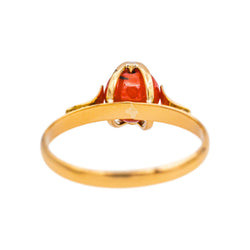 Bague  Solitaire  Or rose  Corail