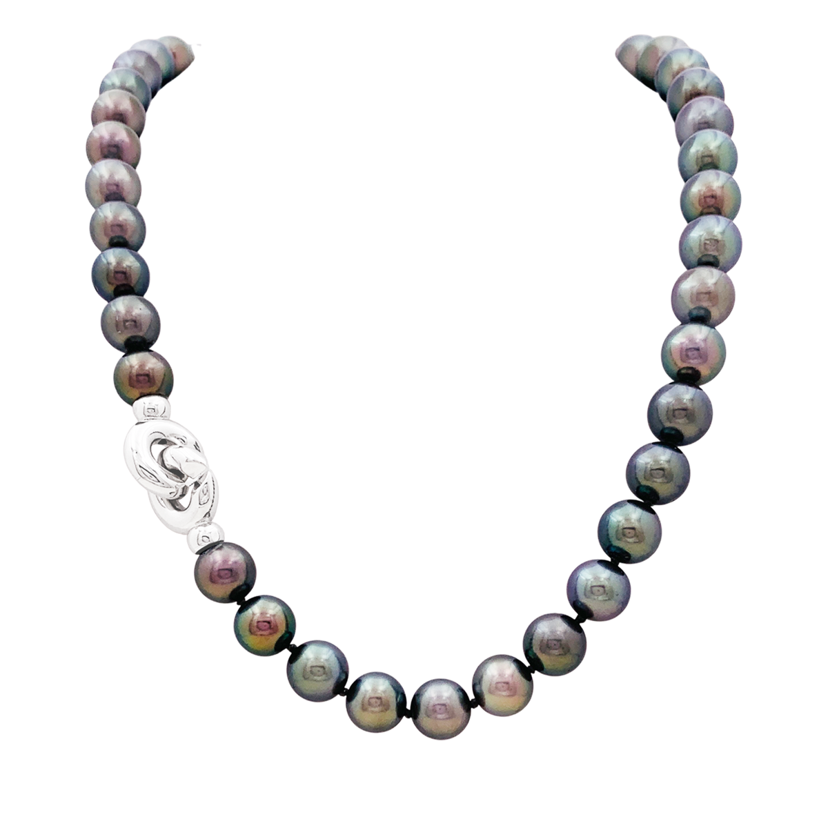 White Gold Pearl Necklace