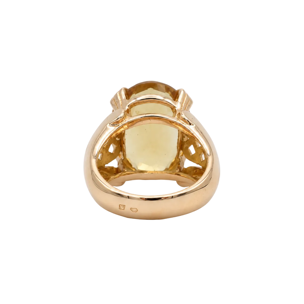 Rose Gold and Citrine Solitaire Ring