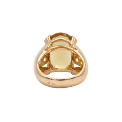 Rose Gold and Citrine Solitaire Ring