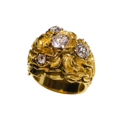 Yellow Gold and Diamond Cocktail Ring
