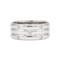 White Gold and Diamond Band Ring