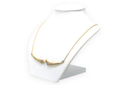 Collier Pendentif en or jaune, perle et diamants