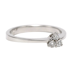 Trilogy Ring in White Gold and Diamonds