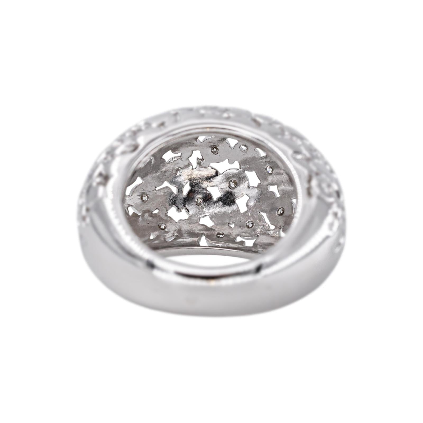White Gold Diamond Dome Ring