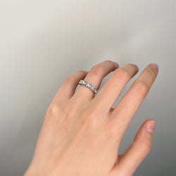 White Gold Wedding Band with Diamonds