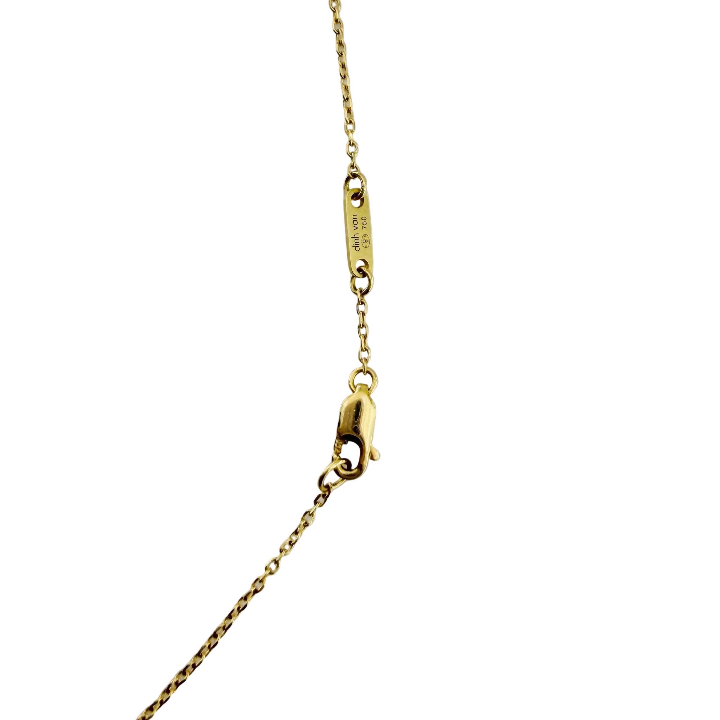 DINH VAN "Punaise" Pendant Necklace in Yellow Gold and Diamond