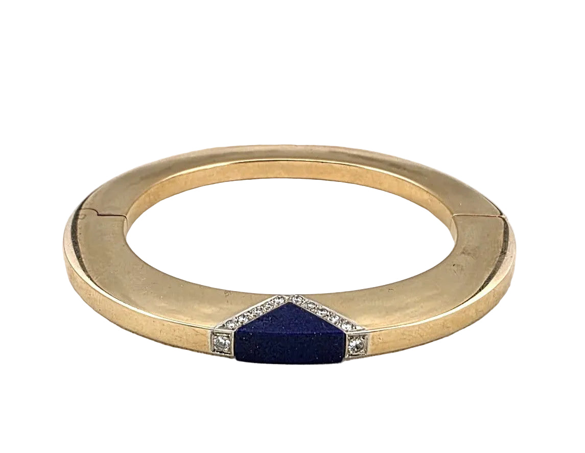 Bracelet Rush in yellow gold, lapis lazuli and diamonds
