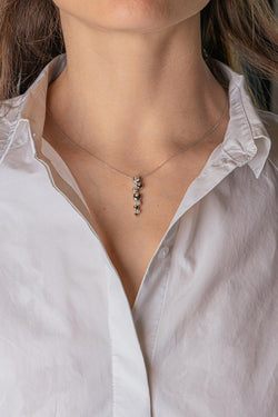 Collier Maille forçat Or blanc Diamant