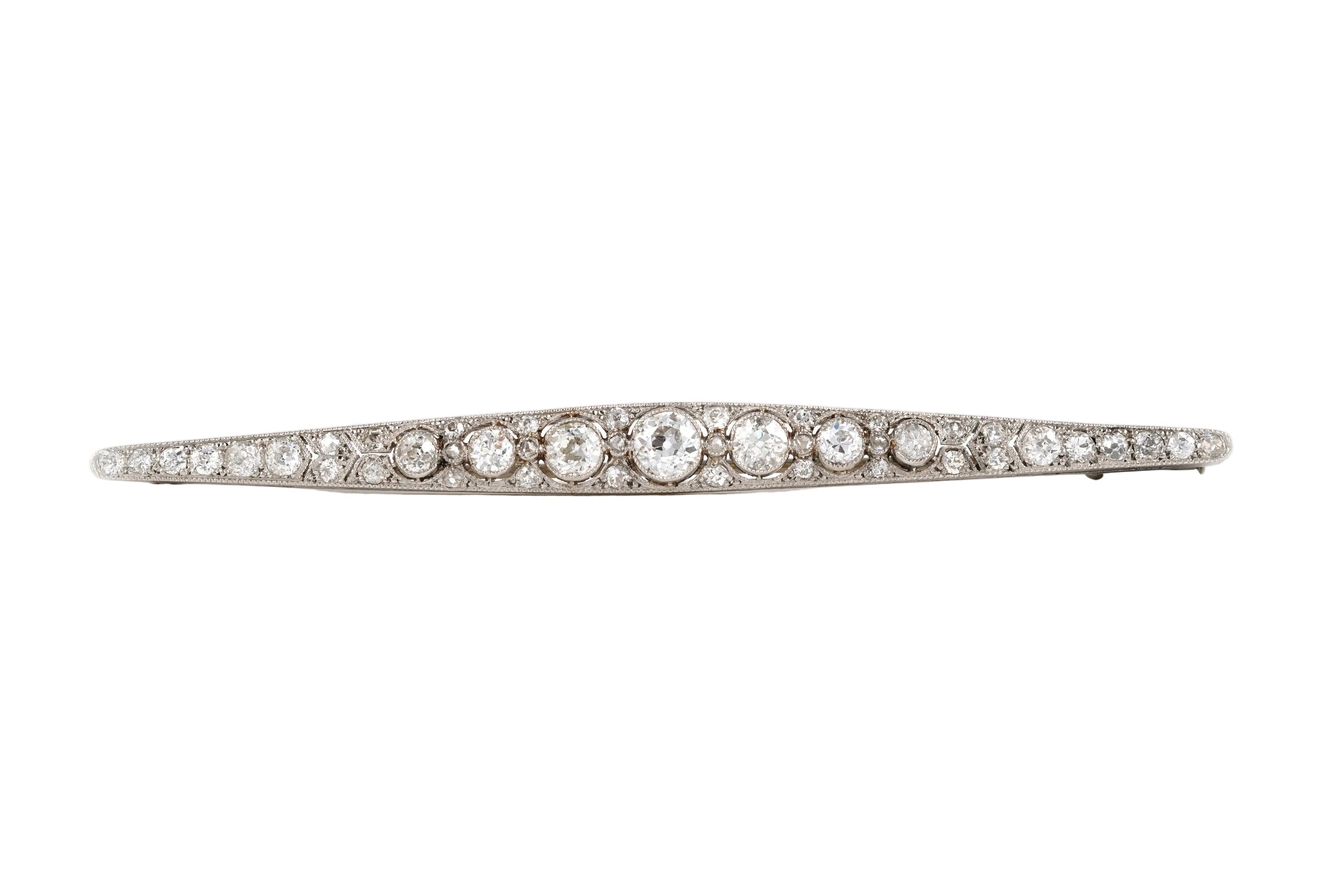 Platinum and Diamond Brooch