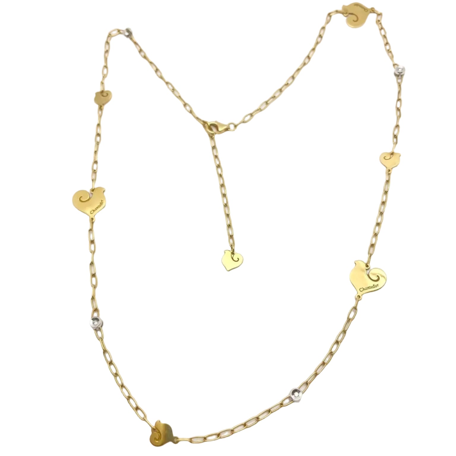 CHANTECLER Chain Necklace in white gold, yellow gold, and diamonds