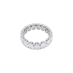 White Gold and Diamond Wedding Band