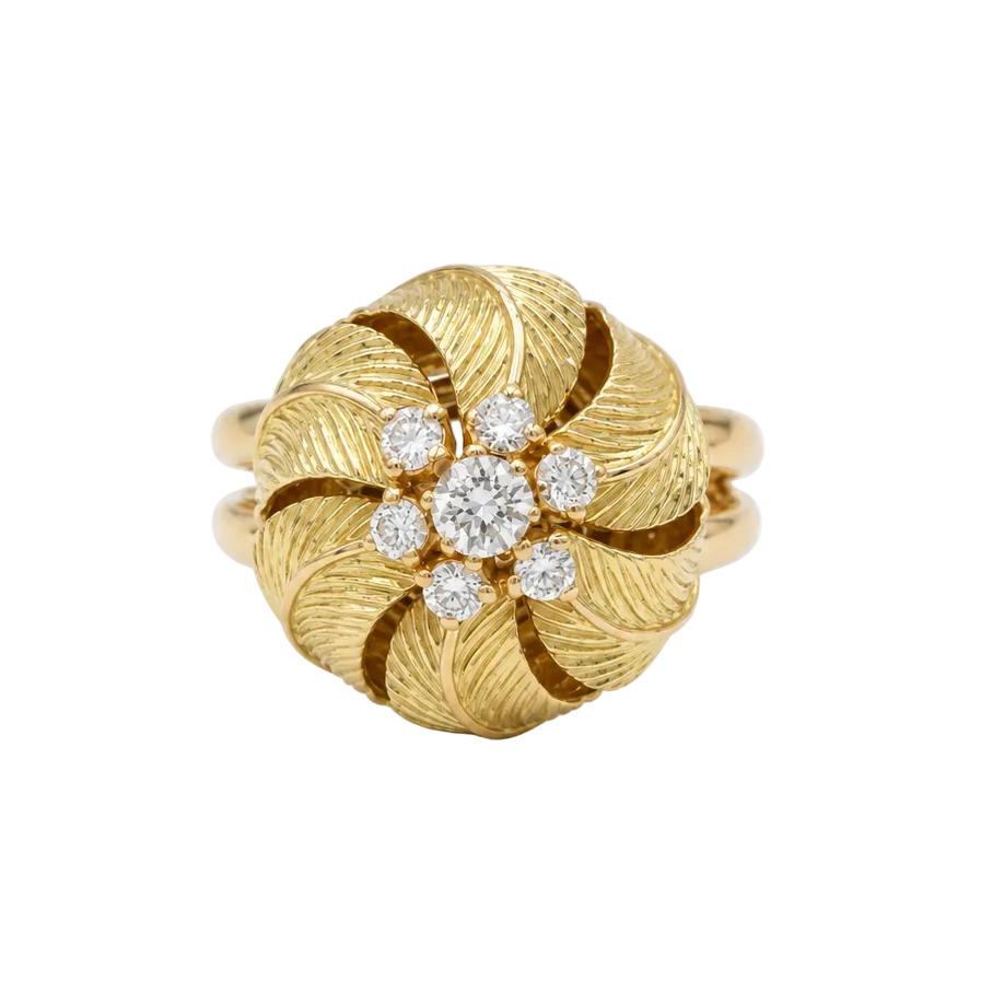 Yellow Gold and Diamond Cocktail Ring