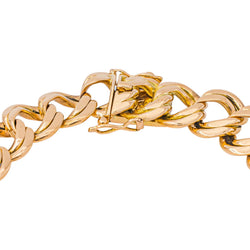 Bracelet Maille gourmette double Or rose