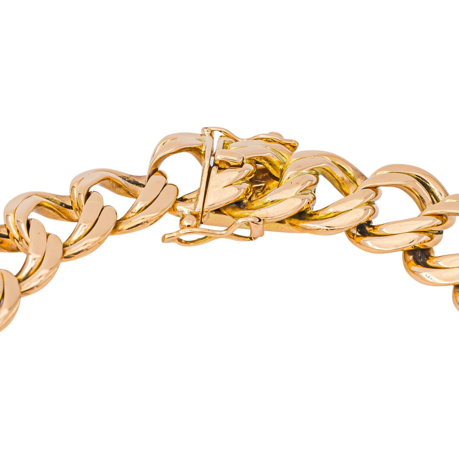 Bracelet Maille gourmette double Or rose