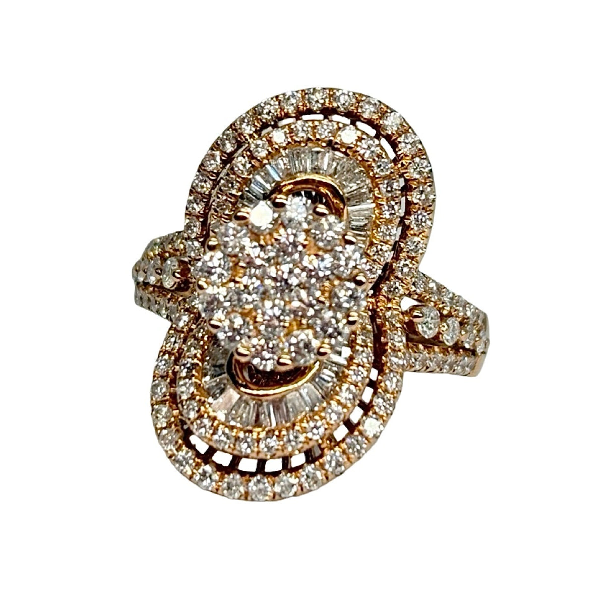 Rose Gold and Diamond Pave Ring