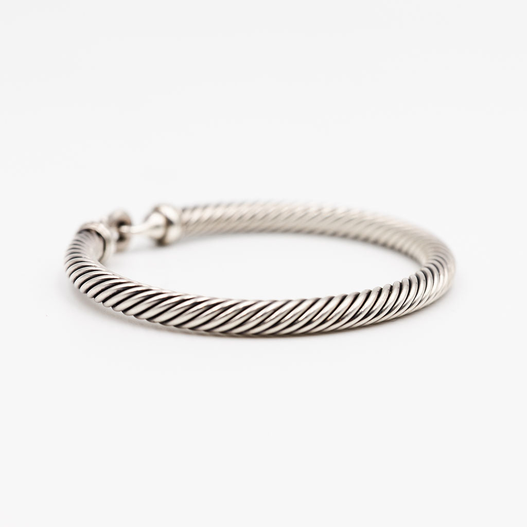 Bracelet DAVID YURMAN "Buckle Classic Cable" in silver and diamond