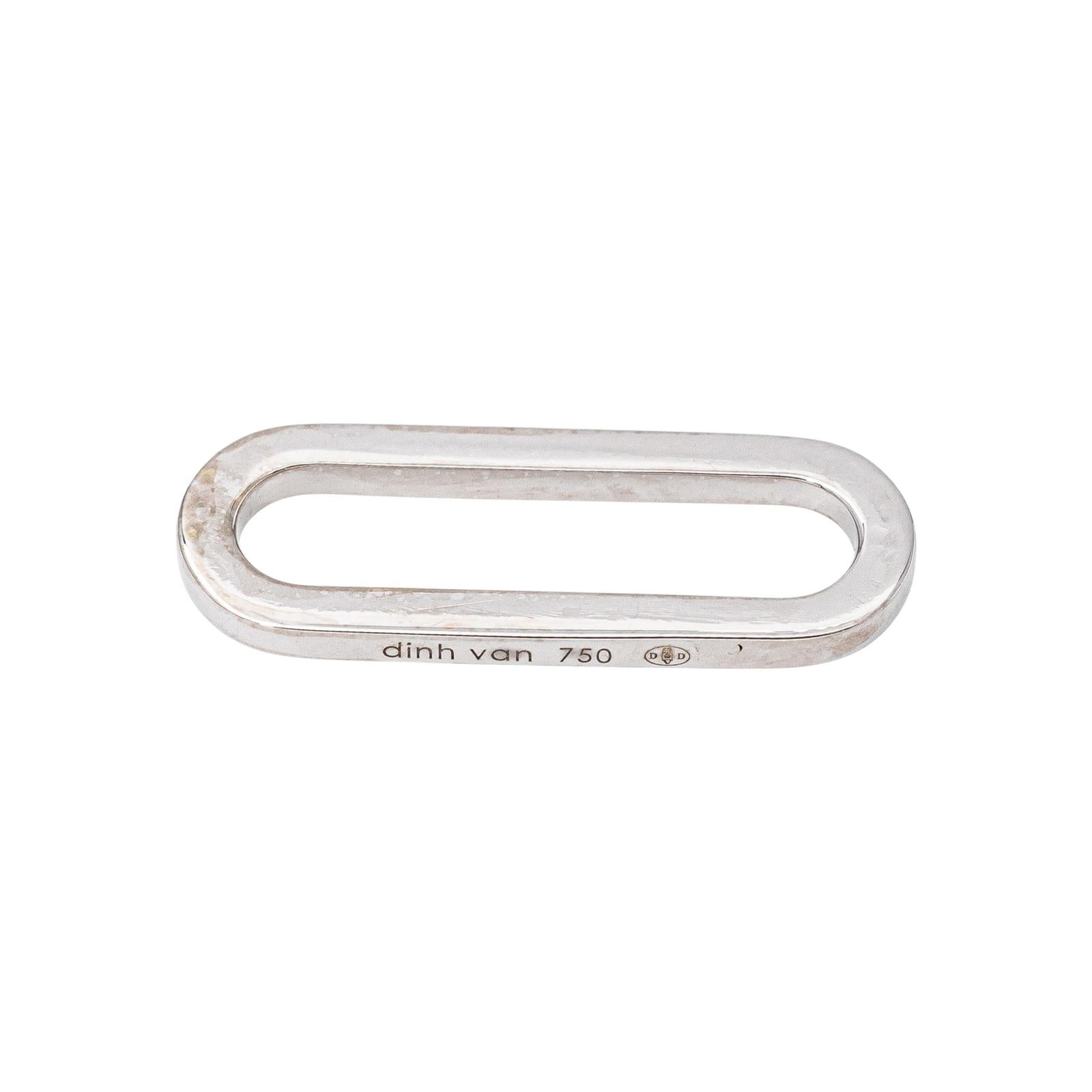 Dinh Van White Gold Link Cordon Bracelet