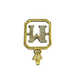 “M” Pendant in White gold, Yellow gold, and Diamonds