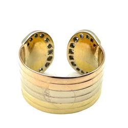 CARTIER "Double C" Watch in White gold, Yellow gold, Rose gold and Diamonds