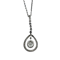 Collier Pendentif en or blanc et diamants