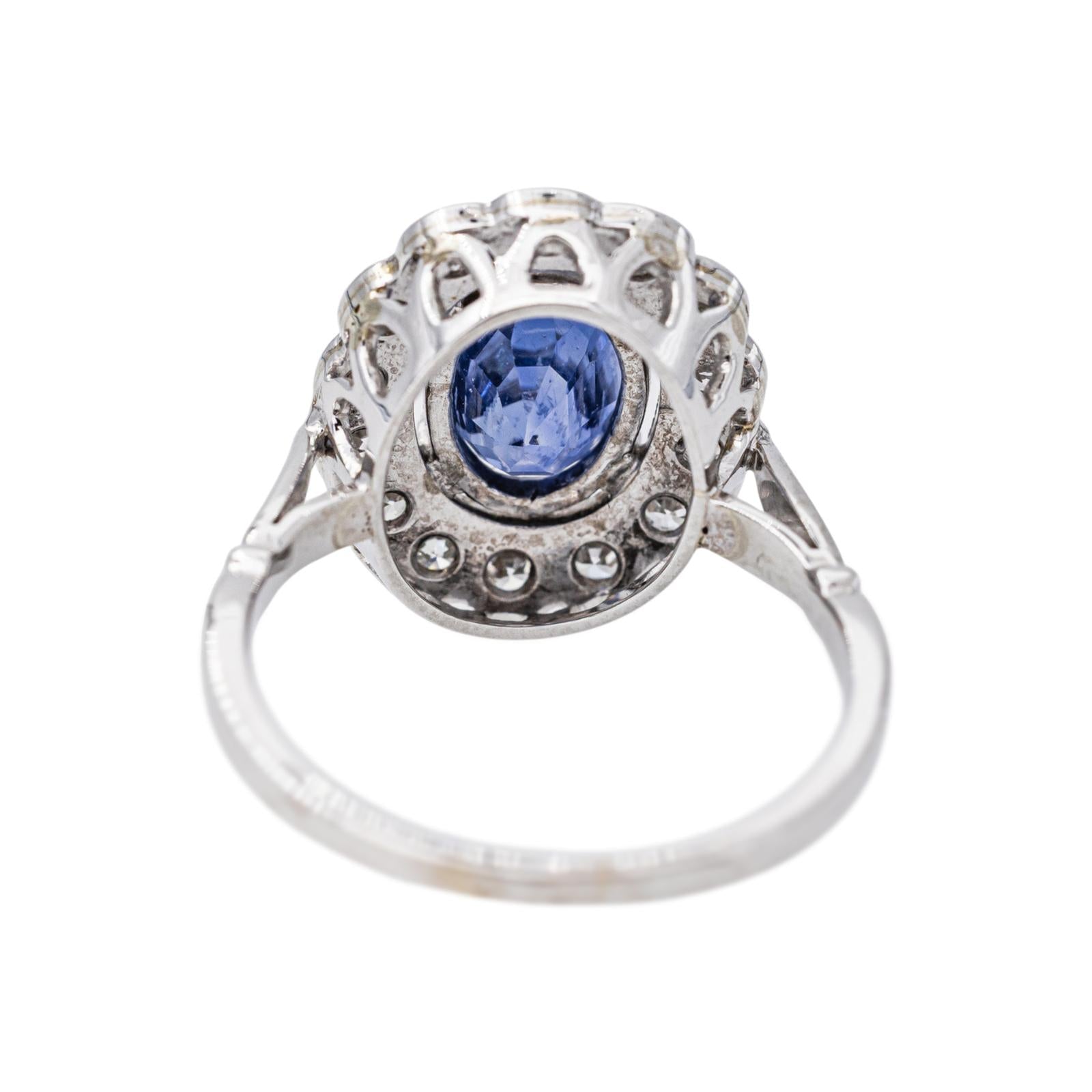 Bague Pompadour Or blanc Saphir