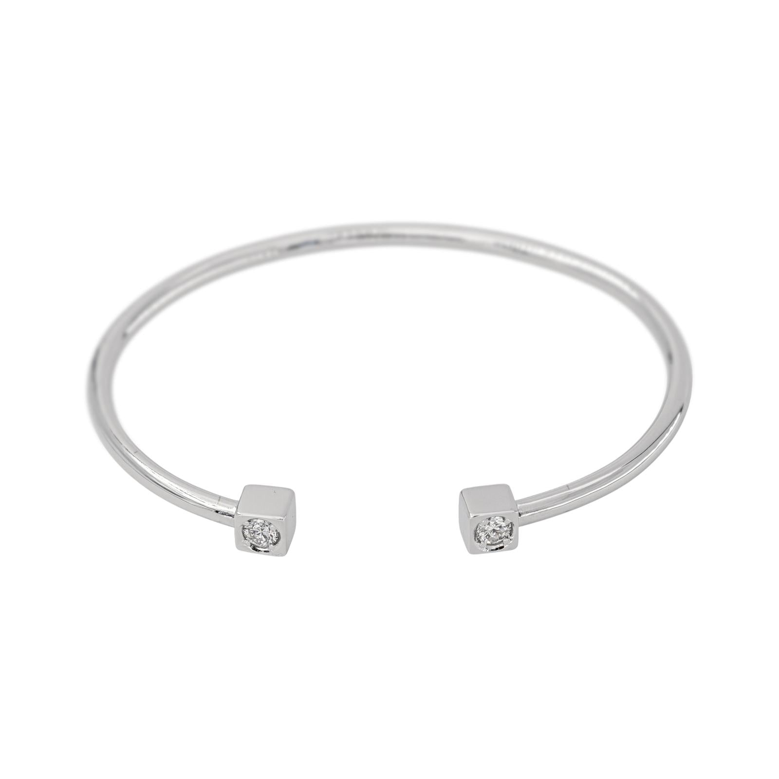 White Gold Diamond Bangle Bracelet