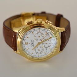 ZENITH "El Primero" Watch in Yellow gold and Leather
