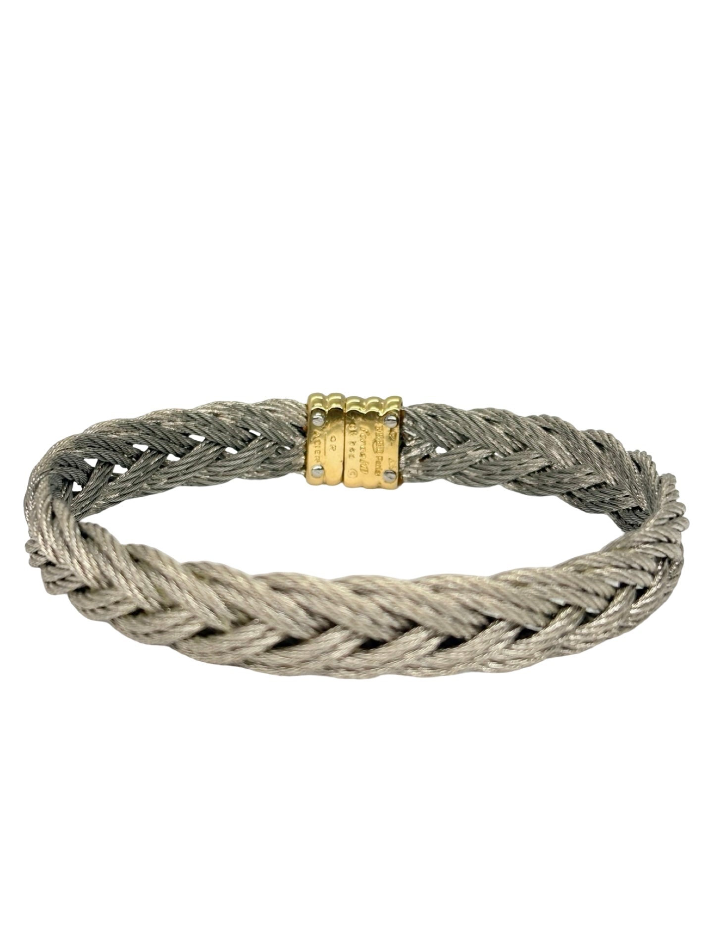 FRED "Force 10 Vintage" Bracelet in Yellow Gold and Stainless Steel