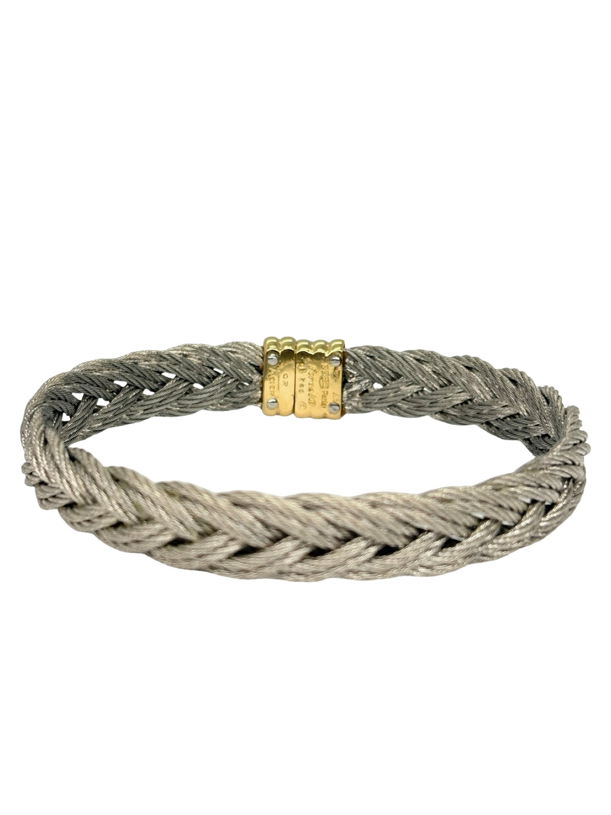 FRED "Force 10 Vintage" Bracelet in Yellow Gold and Stainless Steel