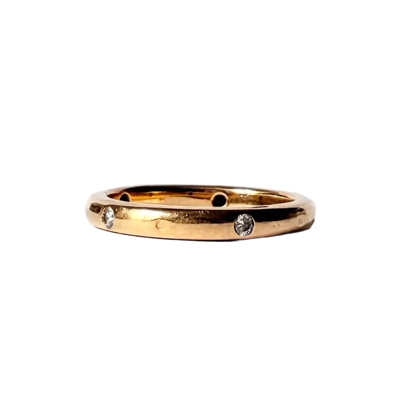 Yellow Gold and Diamond Wedding Band