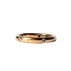Yellow Gold and Diamond Wedding Band