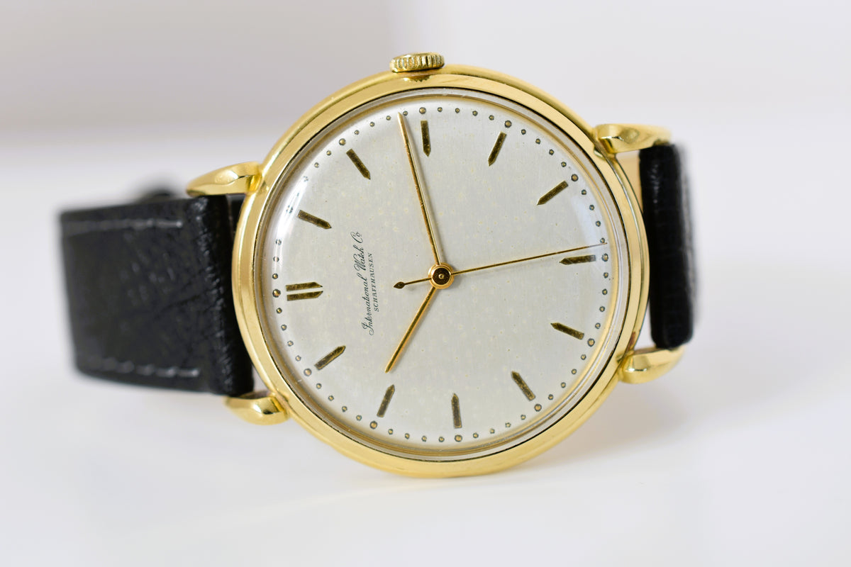IWC Watch in Yellow gold and leather