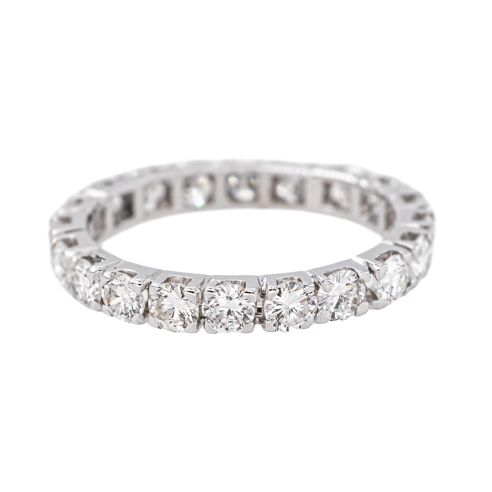 Bague  Alliance tour complet  Or blanc Diamant