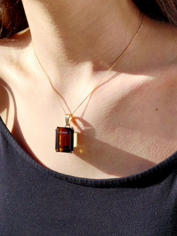 Rose Gold and Citrine Pendant