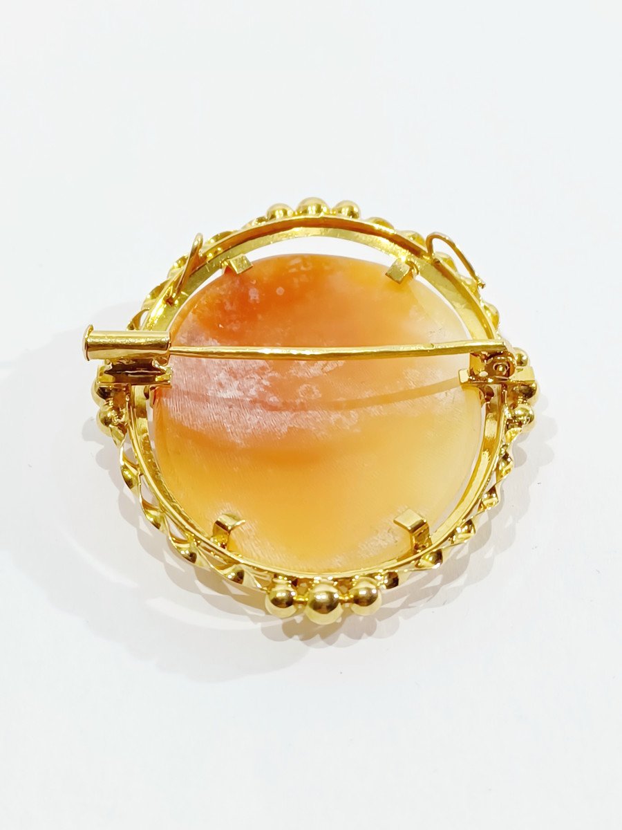 Pendentif Broche Camée Coquillage