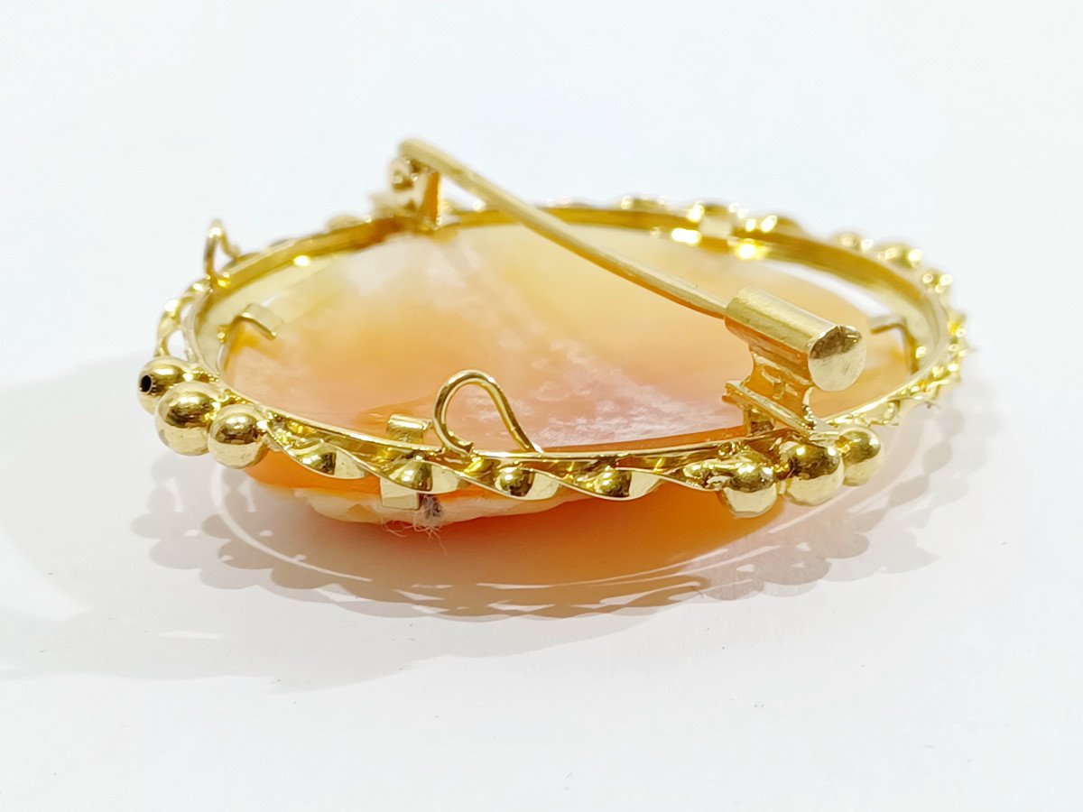 Pendentif Broche Camée Coquillage