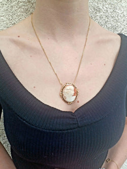 Pendentif Broche Camée Coquillage