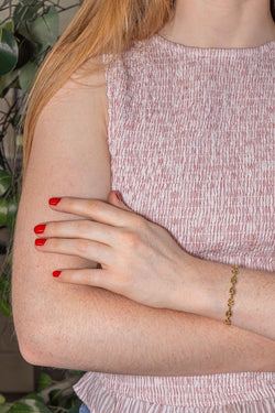 Bracelet Maille grain de café Or jaune