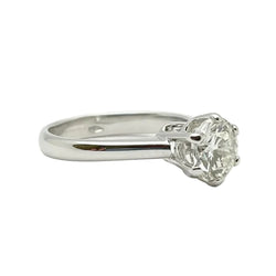 White Gold Solitaire Ring with a Diamond