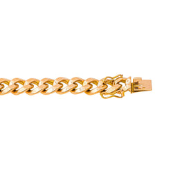 Rose gold curb chain bracelet