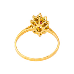Marquise Ring in Yellow gold with Rubies