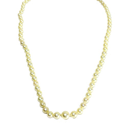 White Gold and Sapphire Pearl Necklace