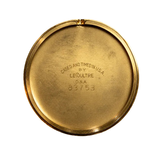 LECOULTRE watch in yellow gold and leather