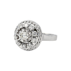 Bague Marguerite Or blanc Diamant