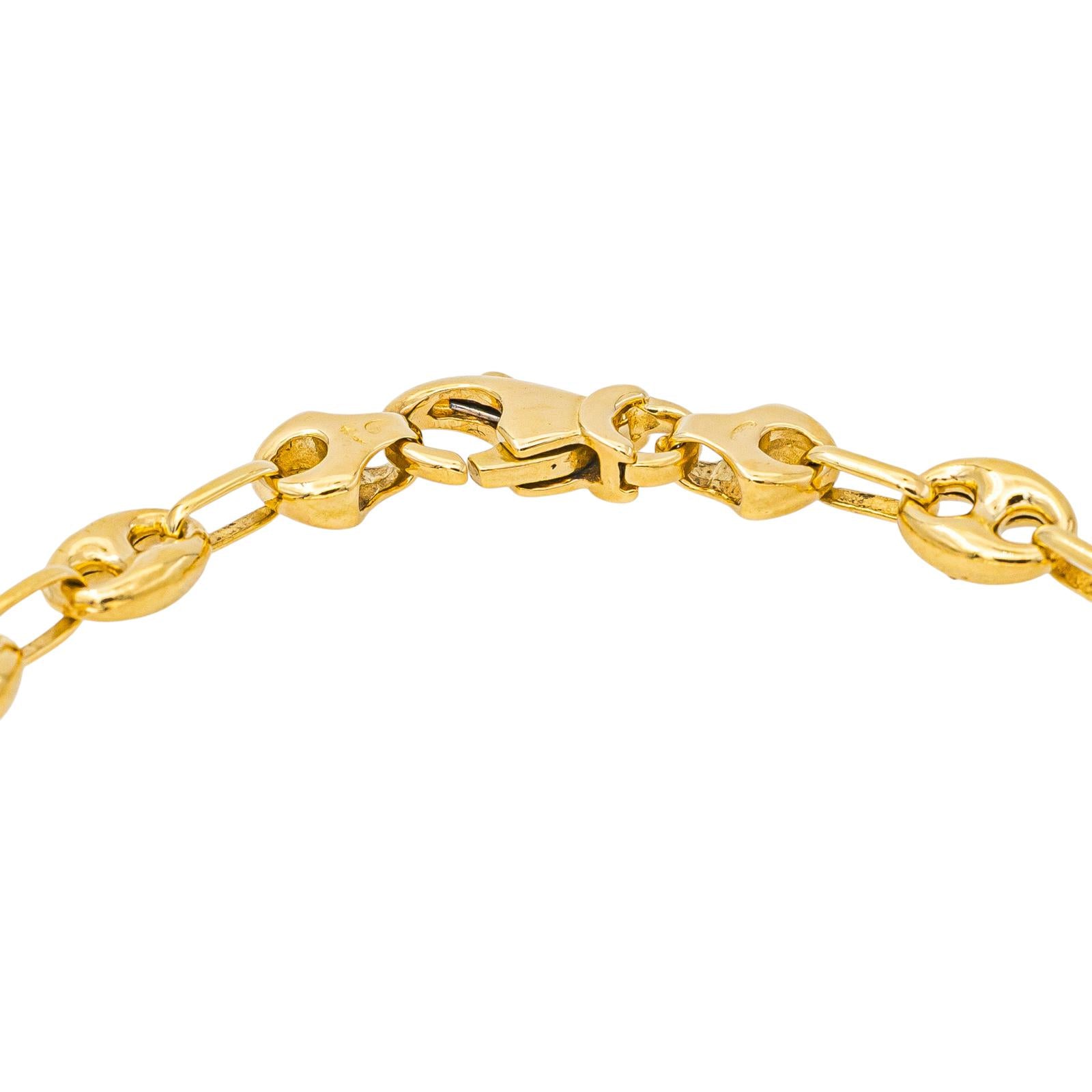 Bracelet Maille grain de café Or jaune