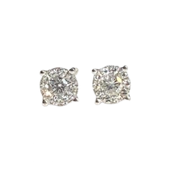 White Gold and Diamond Earrings