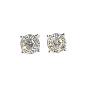 White Gold and Diamond Earrings